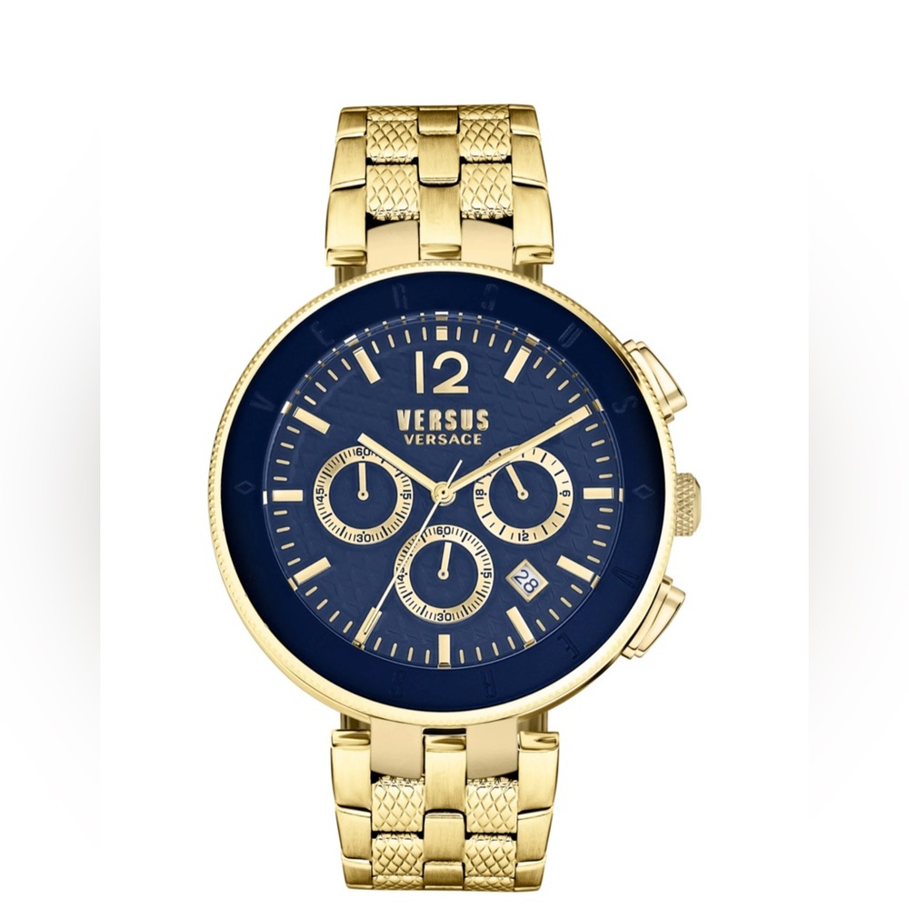 New - VERSUS VERSACE  Logo Gent Chrono Bracelet Watch